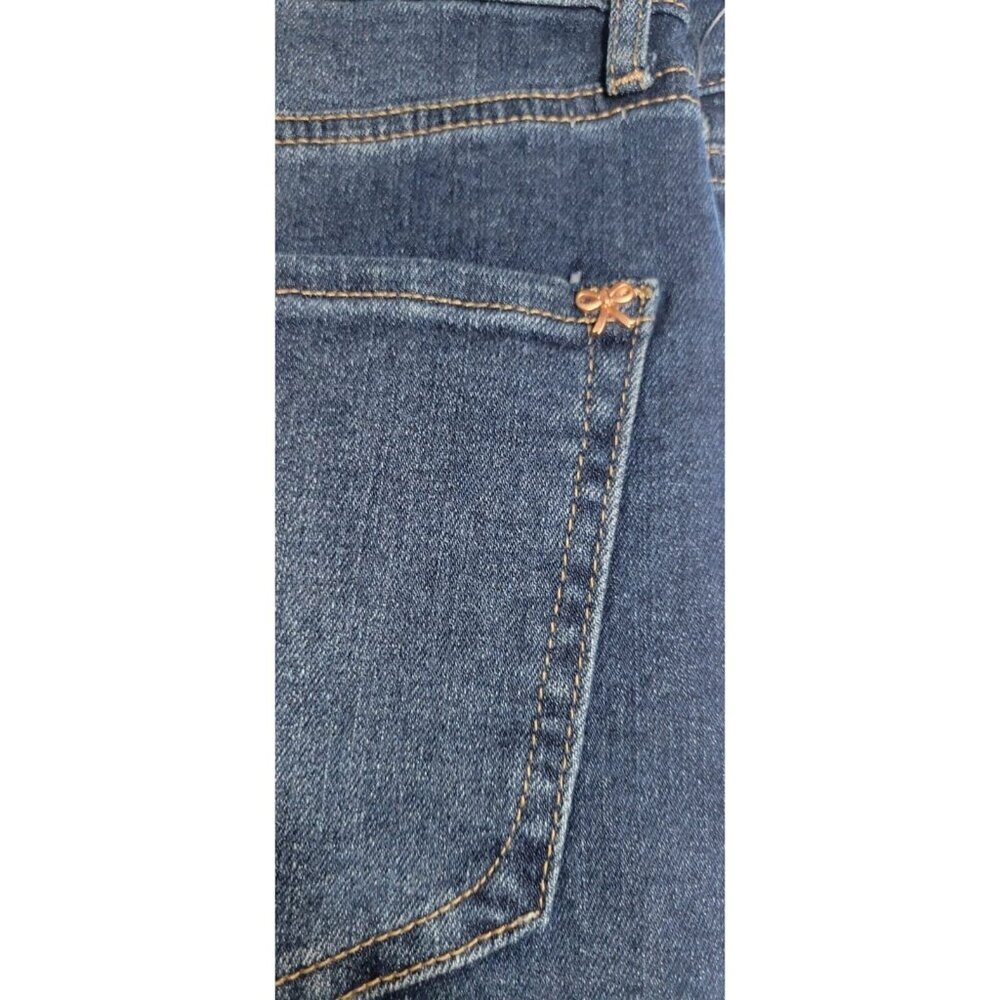 Nanette Lepore Pants Blue SZ 4 Jolie Super High Rise Taper Retro Denim LJ7727MAD - Picture 8 of 11